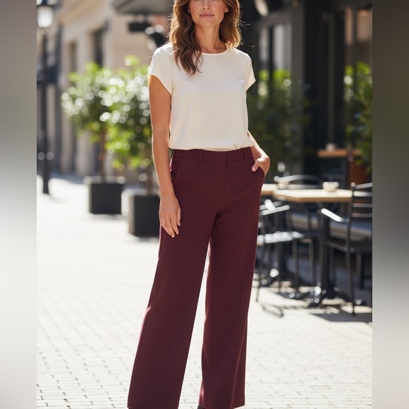 Banana Republic Pants - Banana Republic Deep Burgundy Blake Women's Trousers in size 10 S